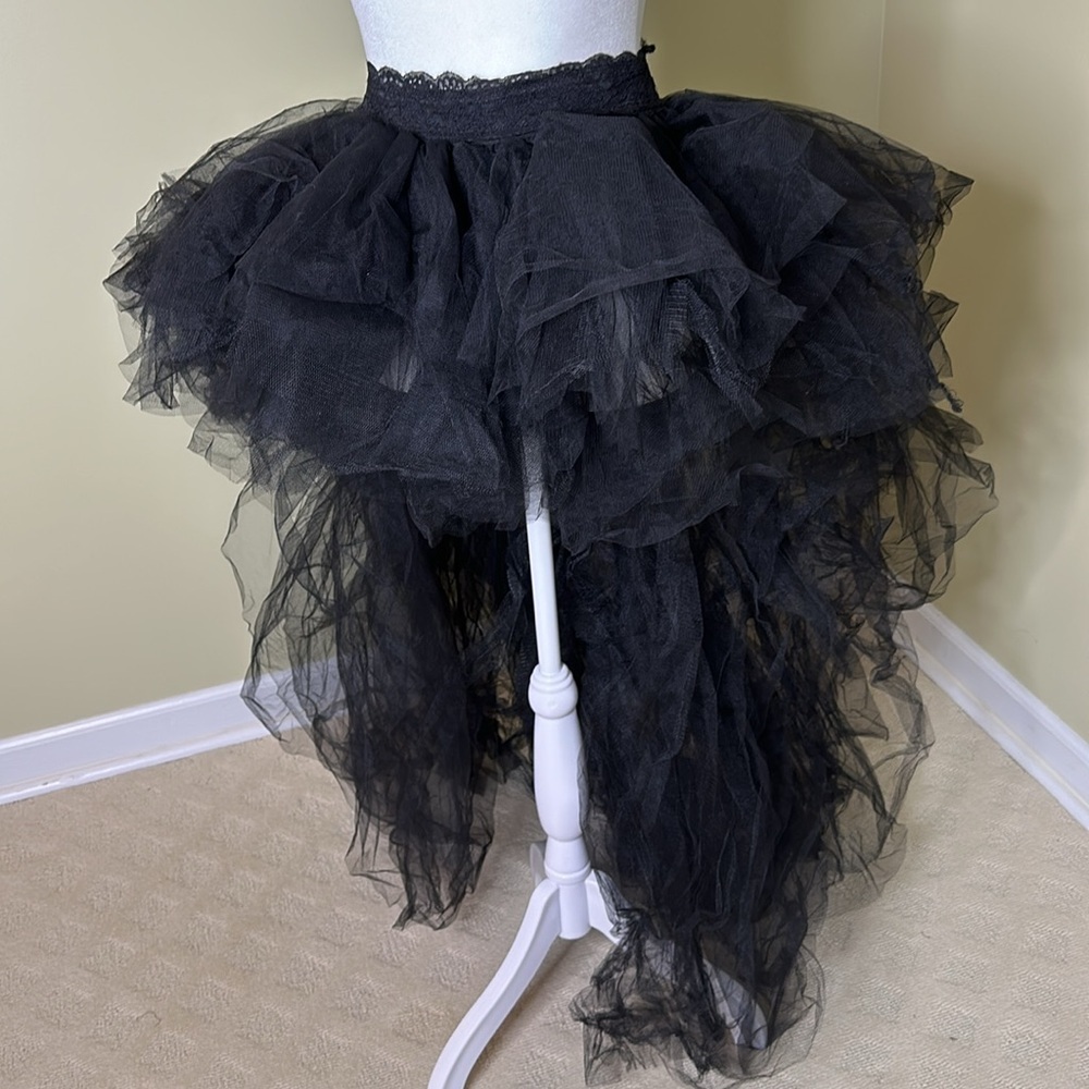 NWT Dolls Kill Wicked Nymph Princess Black Tulle Skirt - Picture 3 of 11